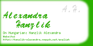 alexandra hanzlik business card